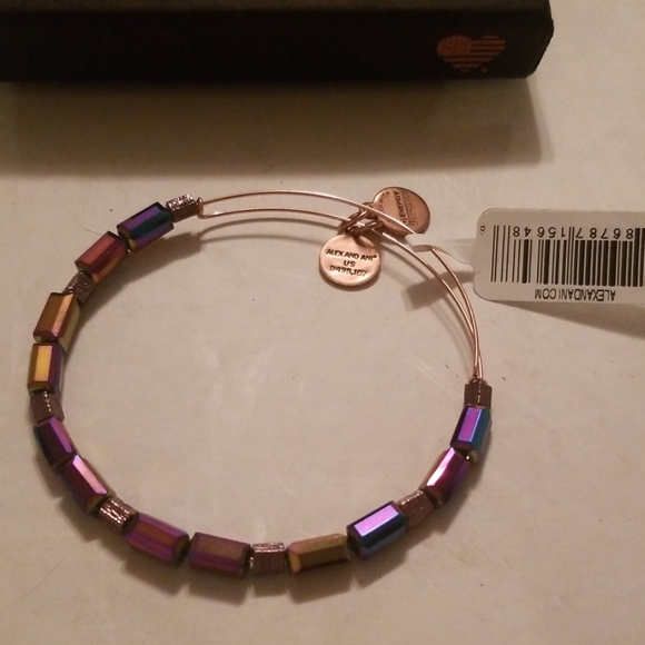 NWT - Alex and Ani Metallic Burgundy Wrap&Gift Box - Picture 2 of 5